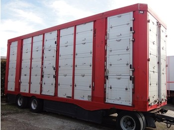 Closed box trailer for transportation of animals Menke 3 Stock Vollalu Ausfahrbares Dach: picture 1