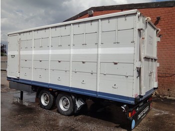 Closed box trailer for transportation of animals Menke Tandem Alu: picture 1
