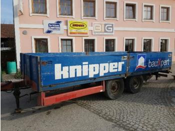 Dropside/ Flatbed trailer Menke Tandemachs Plateau / Tieflader Anhänger: picture 1