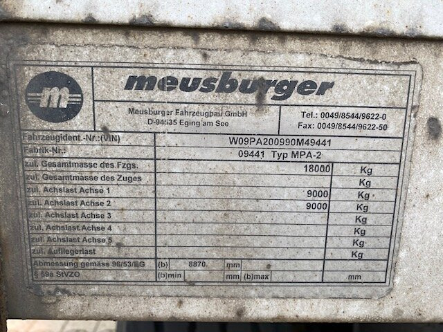 Meusburger MPA-2 MPA-2, Stapleraufnahme - Dropside/ Flatbed trailer: picture 4