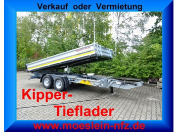 Möslein  13 t Tandem 3- Seitenkipper Tieflader-- Neufahr  - Tipper trailer: picture 1