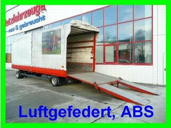 Low loader trailer for transportation of heavy machinery Müller-Mitteltal 2 Achs Planen  Anhänger mit Rampen: picture 1