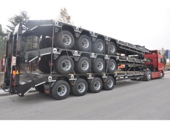 Low loader trailer OZGUL LW4 80 Ton, 3 m, steel susp., hydr. ramps: picture 1