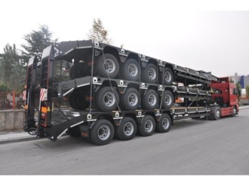 Low loader trailer OZGUL LW4 80 Ton, 3 m, steel susp., hydr. ramps: picture 1