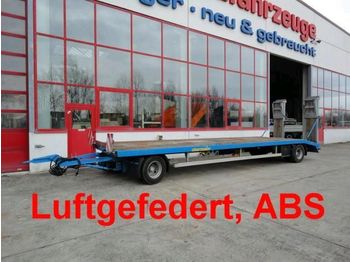 Low loader trailer for transportation of heavy machinery Obermaier 2 Achs Tiefladeranhänger mit gerader Lad: picture 1