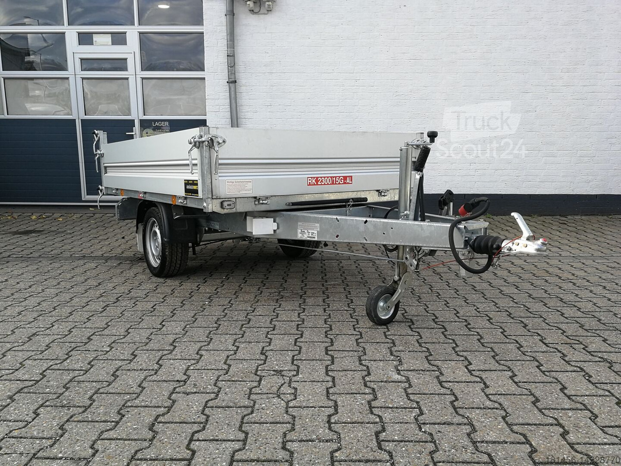 Pongratz 1800kg elektro Heckkipper für Profis RK 260 1800 Stahlboden direkt verfügbar - Tipper trailer: picture 1