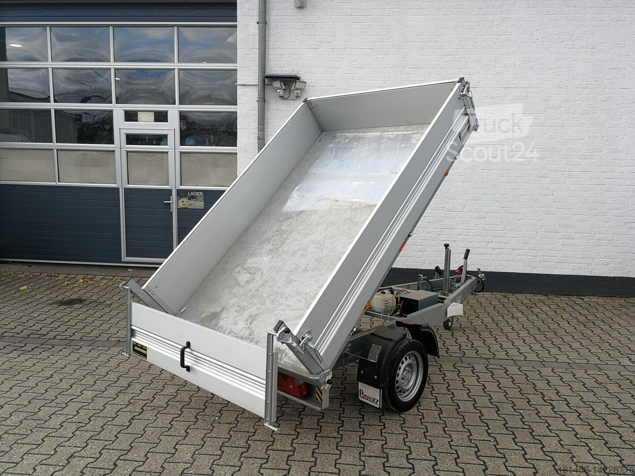 Pongratz 1800kg elektro Heckkipper für Profis RK 260 1800 Stahlboden direkt verfügbar - Tipper trailer: picture 5