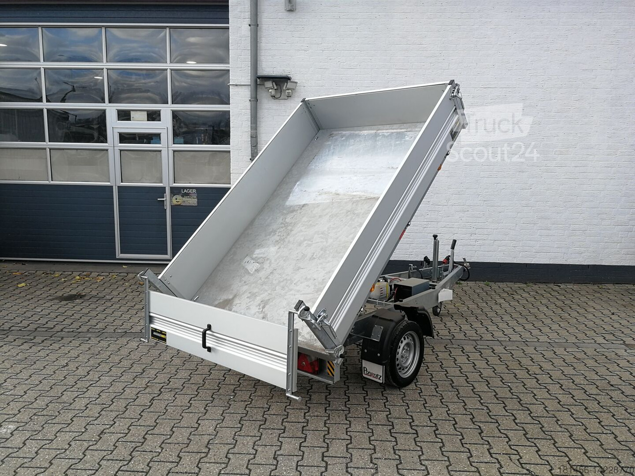 Pongratz 1800kg elektro Heckkipper für Profis RK 260 1800 Stahlboden direkt verfügbar - Tipper trailer: picture 3