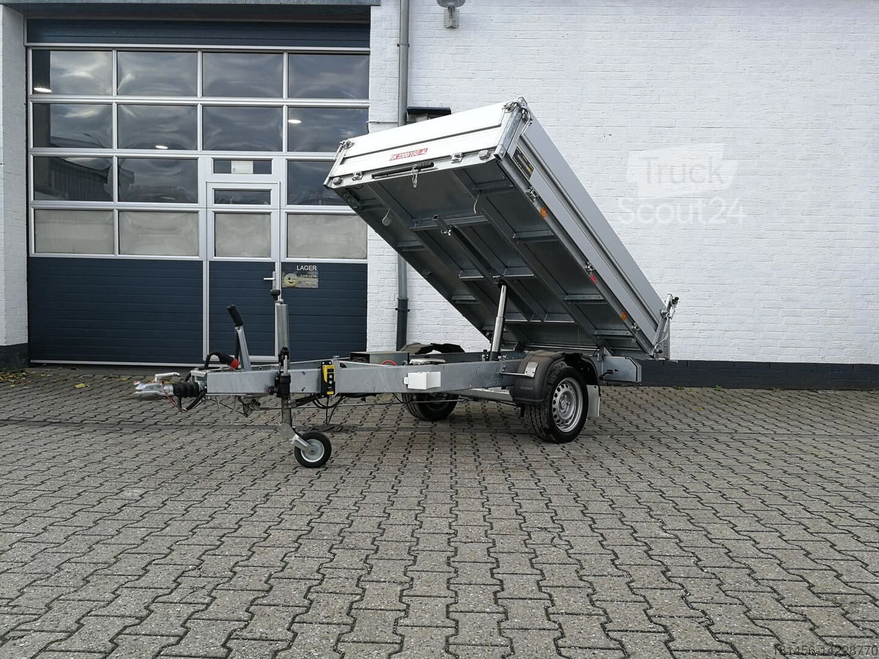 Pongratz 1800kg elektro Heckkipper für Profis RK 260 1800 Stahlboden direkt verfügbar - Tipper trailer: picture 4