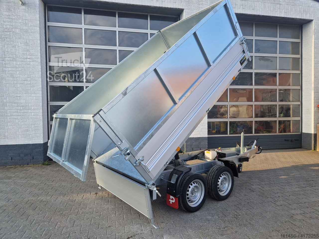 Pongratz ABHOLBEREIT elektro Heckkipper Kompakt mit Volumenaufsatz 2500kg Stahlboden Stahlaufsatzwände - Tipper trailer: picture 3