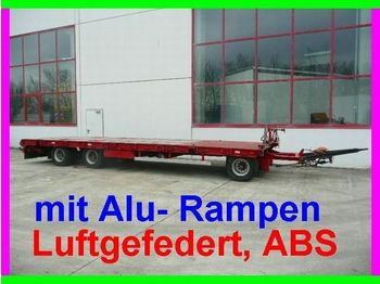 Low loader trailer for transportation of heavy machinery Renders 3 Achs Plato  Tieflader  Anhänger, mit Rampen, Luftgefedert: picture 1