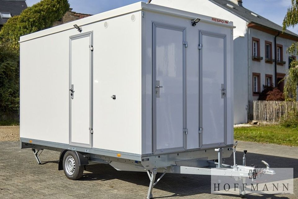 Respo RESPO Mannschaftswagen / Büro 4 m für 6 Mann mit Toilette / Lager - Closed box trailer, Trailer: picture 1