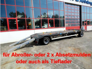 Möslein  2 Achs Kombi- Tieflader- Anhänger fürAbroll- un  - Roll-off/ Skip trailer