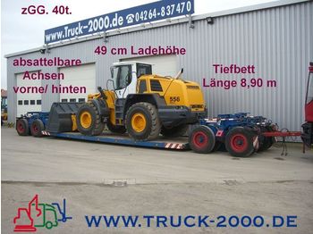 Low loader trailer for transportation of heavy machinery Scheuerle 4 Achser Tiefbett 40t. ab.Schwanenhals: picture 1