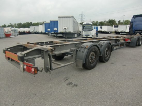 Scheuwimmer Tandem Lafette  teifgekoppelt - Container transporter/ Swap body trailer: picture 4