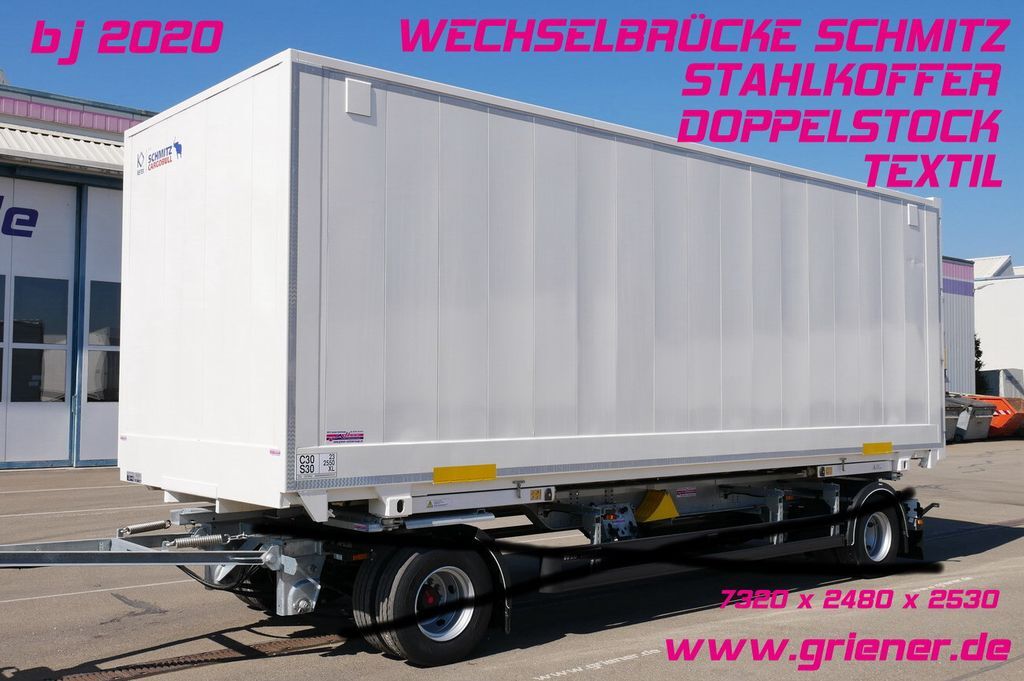 Schmitz Cargobull WKSTG 7,45 /STAHLKOFFER / TEXTIL / DOPPELSTOCK  - Closed box trailer: picture 1