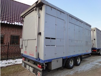Closed box trailer for transportation of animals Tandem KABA Doppelstock Vollalu: picture 1