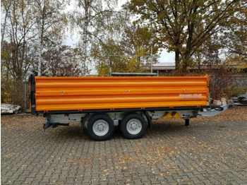 Möslein  13 t Tandem Kipper Tiefladermit Bordwand- Aufsa  - Tipper trailer