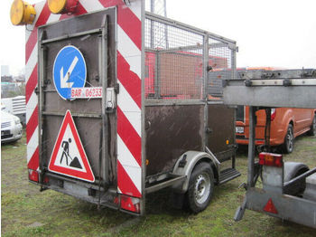 Dropside/ Flatbed trailer Trebbiner Verkehrssicherung, Laubgitter, Auffahrrampe: picture 1