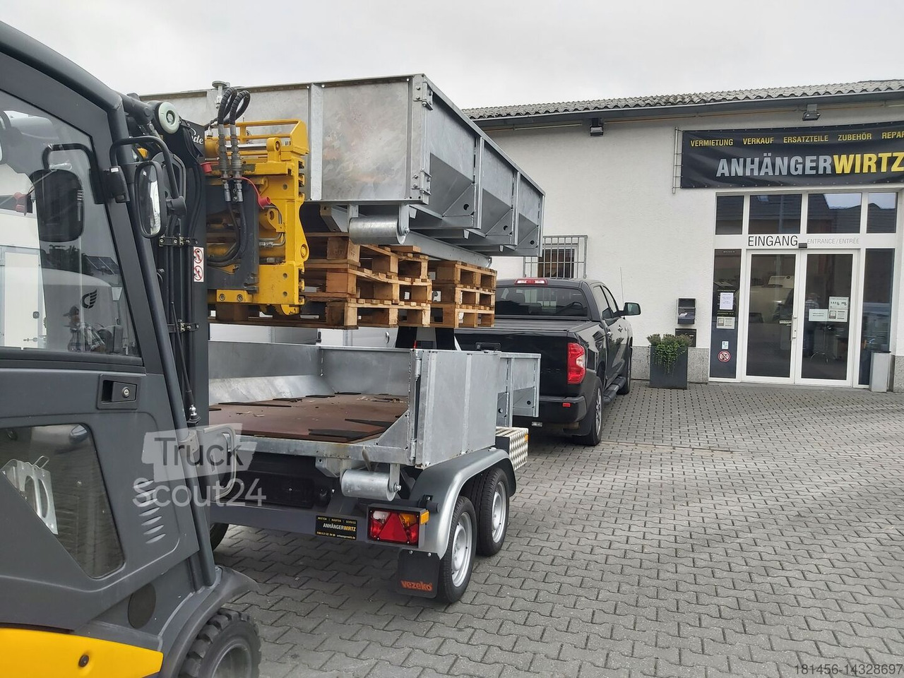 Vezeko KONOS Muldenkipper und Hakenlift Container Anhänger 3500kg mit Mulde direkt verfügbar - Car trailer: picture 5