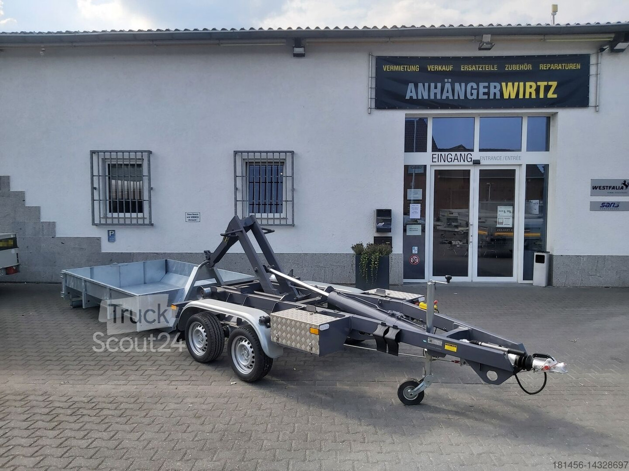 Vezeko KONOS Muldenkipper und Hakenlift Container Anhänger 3500kg mit Mulde direkt verfügbar - Car trailer: picture 2