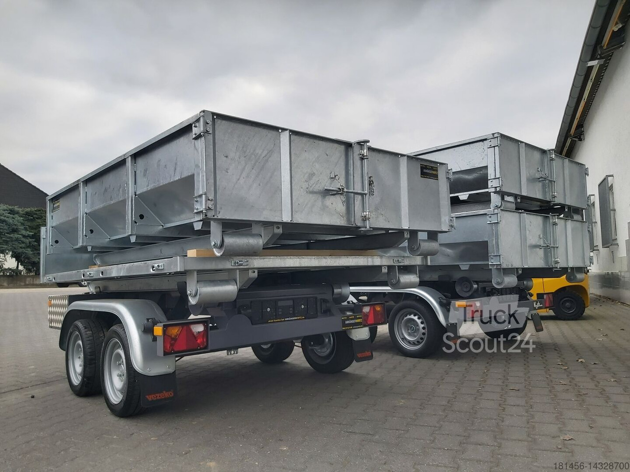 Vezeko KONOS Muldenkipper und Hakenlift Container Anhänger direkt verfügbar - Tipper trailer: picture 5