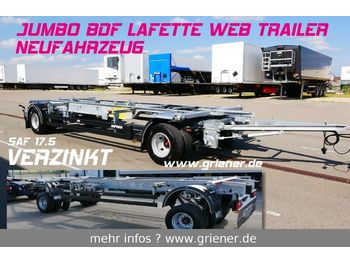 New Container transporter/ Swap body trailer Web-Trailer WFZ/W 18 / JUMBO LAFETTE BDF 7,15/7,45 /17,5 SAF: picture 1