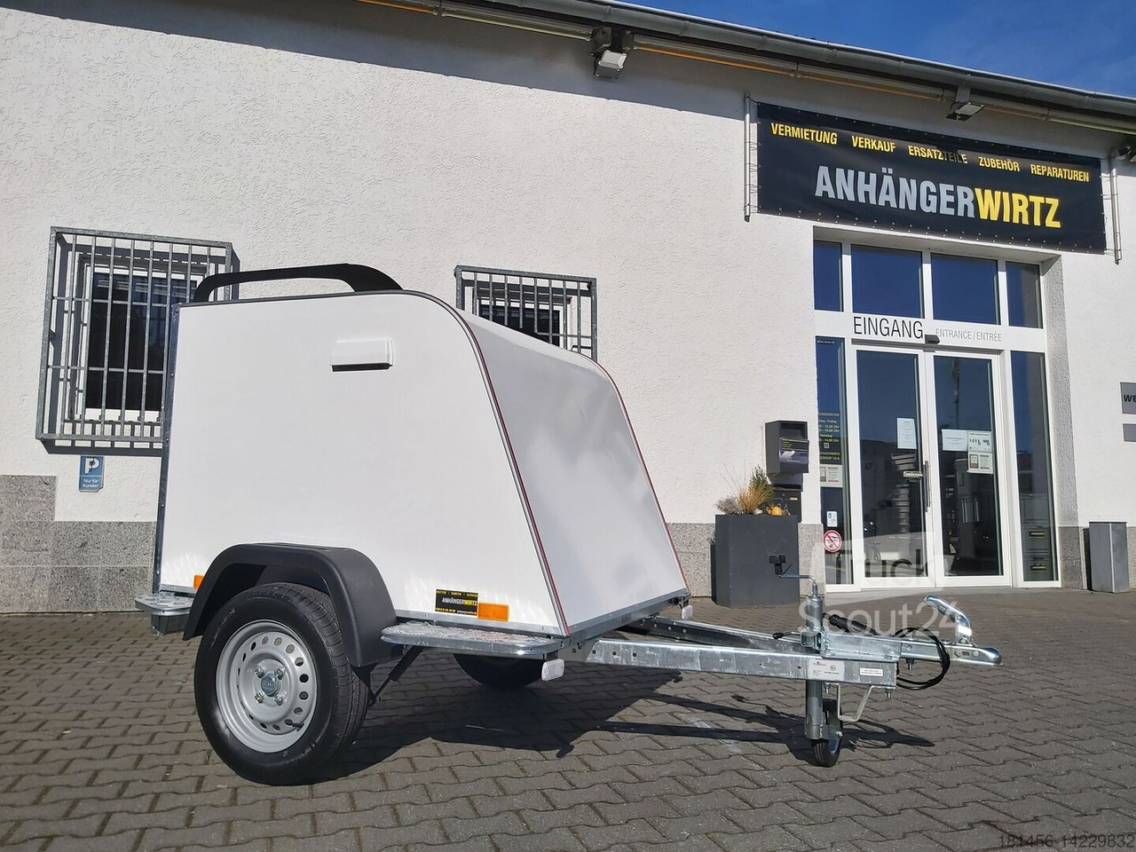 Aero Isokoffer Mini TF2 145x110x90cm 750kg 100km/H Reling Trittbretter Neu verfügbar - Closed box trailer: picture 1