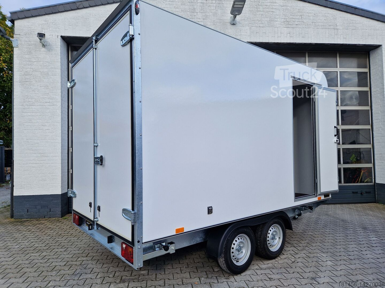 Direkt Verkauf Hochlader Iso aero Koffer mit Seitentür 360x200x210cm 2700kg 100 km/h - Closed box trailer: picture 1