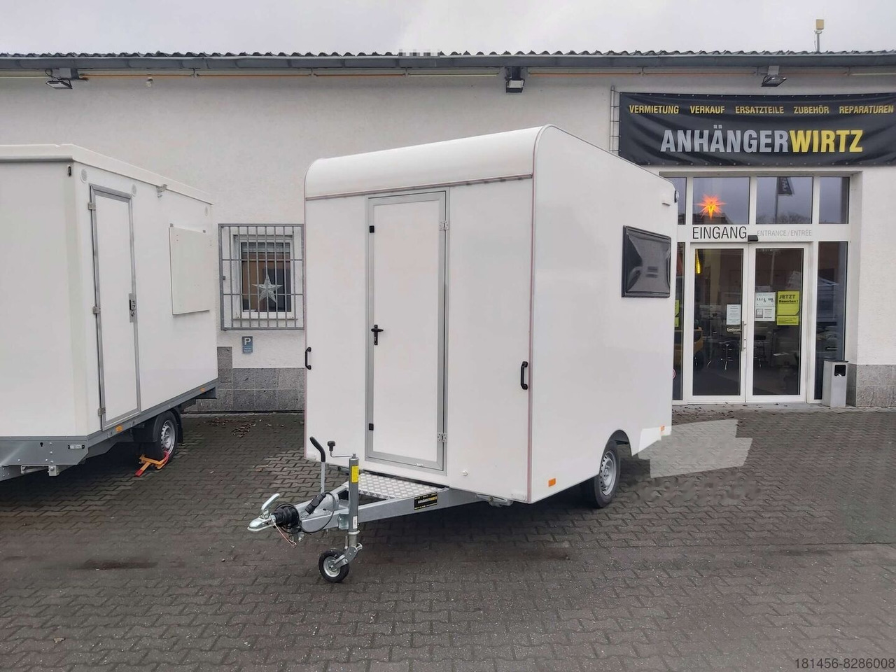 Trailershop Bauwagen mit Küchenzeile isoliert THS 300.01 ET 300x200x230cm - Vending trailer: picture 1