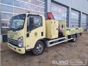 Dropside/ Flatbed truck 2009 Isuzu 4x2 Dropside Flatbed Lorry, Fassi F65 Mid Mounted Hydraulic Crane, Storage Compartment, Manual Gear Box: picture 1