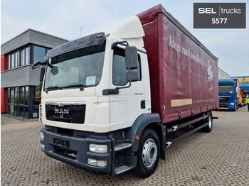 Curtainsider truck MAN TGM 18.250 4X2 LL / Staplerhalterung