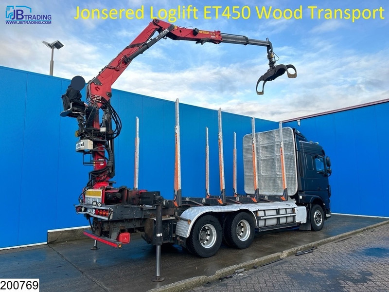 DAF 106 XF 530 6x4, Wood transport, Retarder, Loglift ET450 - Timber truck, Crane truck: picture 1