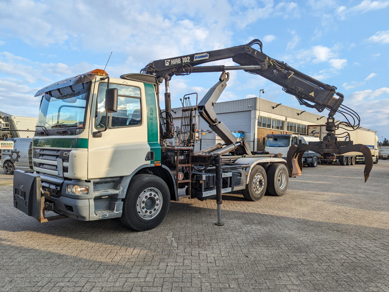 DAF CF75.250 6x2/4 Daycab Euro3 - Hooklift + Crane Hiab 102-S-2 - SorteerGrijper - Nido DIN Plaat (V670) - Hook lift truck, Crane truck: picture 1