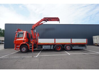 Crane truck DAF CF 370 6X2 OPEN BOX WITH HMF 2620-K CRANE EURO6: picture 1