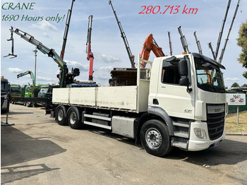 DAF CF 410 6x4 + KRAAN PALFINGER PK16002 C (4x) + ROTATOR  (BAUSTOFF LKW) - PLATEAU 6m55 - 280.000km ! - Dropside/ Flatbed truck, Crane truck: picture 1
