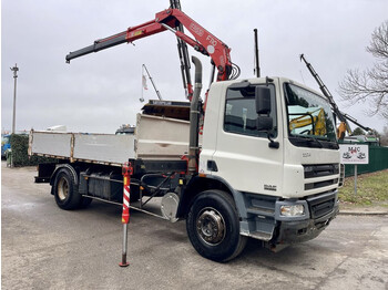 Dropside/ Flatbed truck, Crane truck DAF CF 75.250 KIPPER + KRAN FASSI F110A.22 - (10Tm) - *249.000km* - MANUAL ZF - EURO 3 - STEEL SPRING SUSP / SUSP. LAMES / BLATTGEFE: picture 1