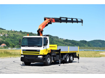 DAF CF 75.310 - Dropside/ Flatbed truck, Crane truck: picture 1