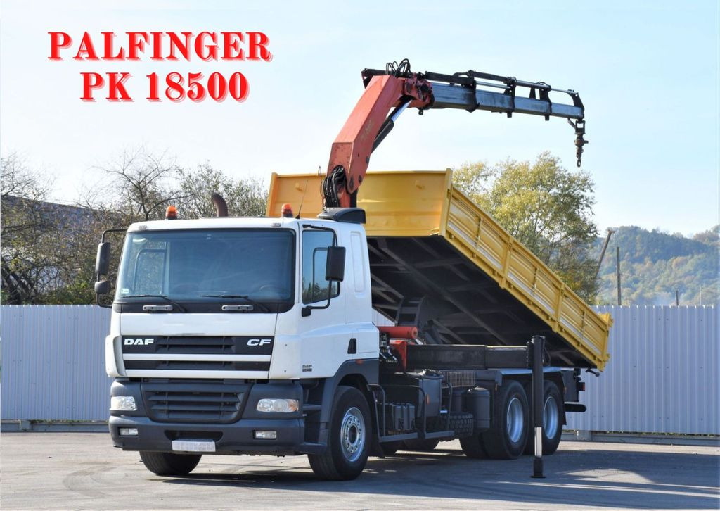DAF CF 85.430 KIPPER 6,40 m+ PK 18500 /FUNK *6x4  - Tipper, Crane truck: picture 1