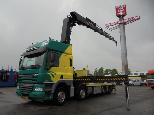 DAF FAD 85-460 8X4 - Dropside/ Flatbed truck, Crane truck: picture 1