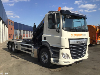 Hook lift truck, Crane truck DAF FAN CF 430 HMF 23 ton/meter laadkraan + Welvaarts Weighing system: picture 5