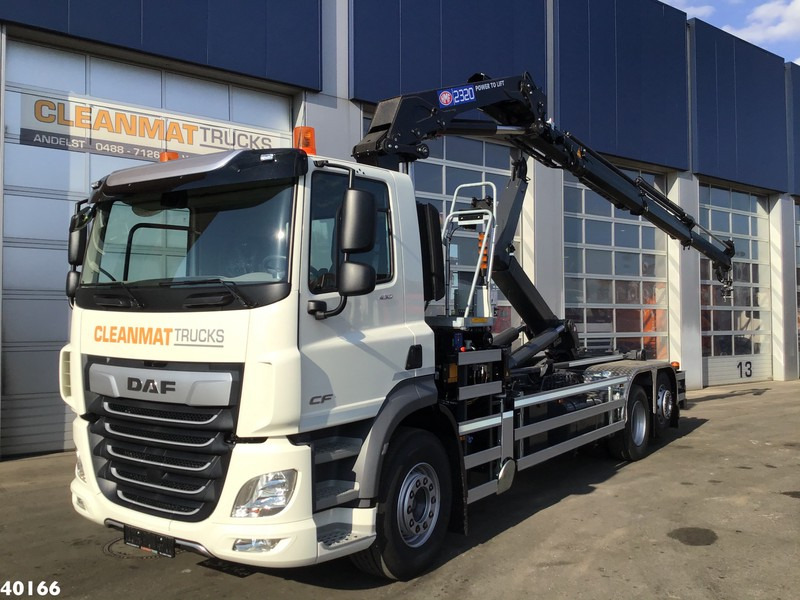 DAF FAN CF 430 HMF 23 ton/meter laadkraan + Welvaarts Weighing system - Hook lift truck, Crane truck: picture 1