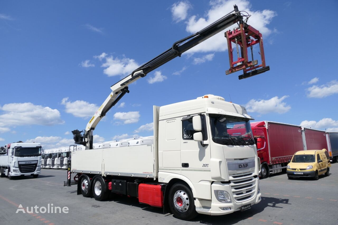 DAF XF 460 / 6X2 / BOX - 6,5 M + CRANE PALFINGER PK 18001 / SADDLE - Dropside/ Flatbed truck, Crane truck: picture 2