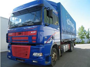 Container transporter/ Swap body truck DAF XF 95 430 BDF Fahrgestell mit PritschePlane: picture 1