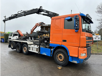 DAF XF 95.480 8x2 + HIAB 166 D-3 DUO - RADIO - AUTOMAAT - TRIDEM -  LUCHTVERING - NL TRUCK - Cable system truck, Crane truck: picture 1