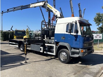 Dropside/ flatbed truck DAF 55 - 210 TI + KRAN PALFINGER PK11001 (5x) - PLATFORM 5m70 - 15T - STEEL SRPING / LAMES / BLATT - BE TRUCK