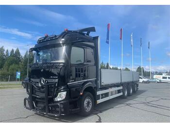 Dropside/ flatbed truck Mercedes-Benz ACTROS 5L 3553L 8x4 uusi lava+ nosturipukki