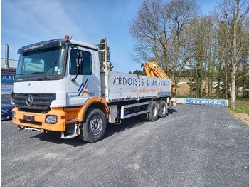Mercedes-Benz Actros 3341 - FULL STEEL -crane HMF2820 with rotator - dropside/ flatbed truck