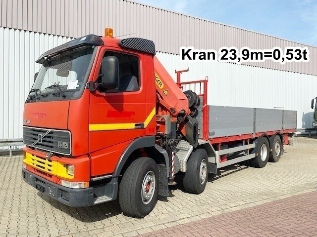 FH12-380 8x2 FH12-380 8x2  mit Kran Palfinger PK35000, Seilwinde - Crane truck, Dropside/ Flatbed truck: picture 1