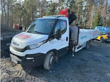 IVECO Daily 70C18H Crane truck with FASSI F70B.1.24 - Dropside/ Flatbed truck, Crane truck: picture 1